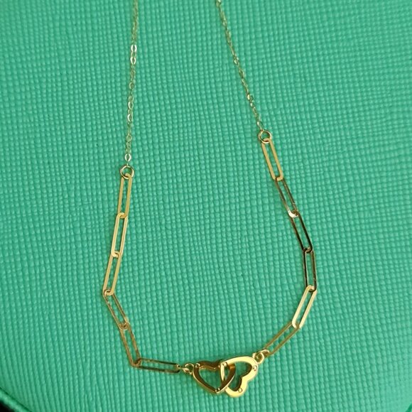 18k bracelet with little twinhearts pendant design - Picture 1 of 16